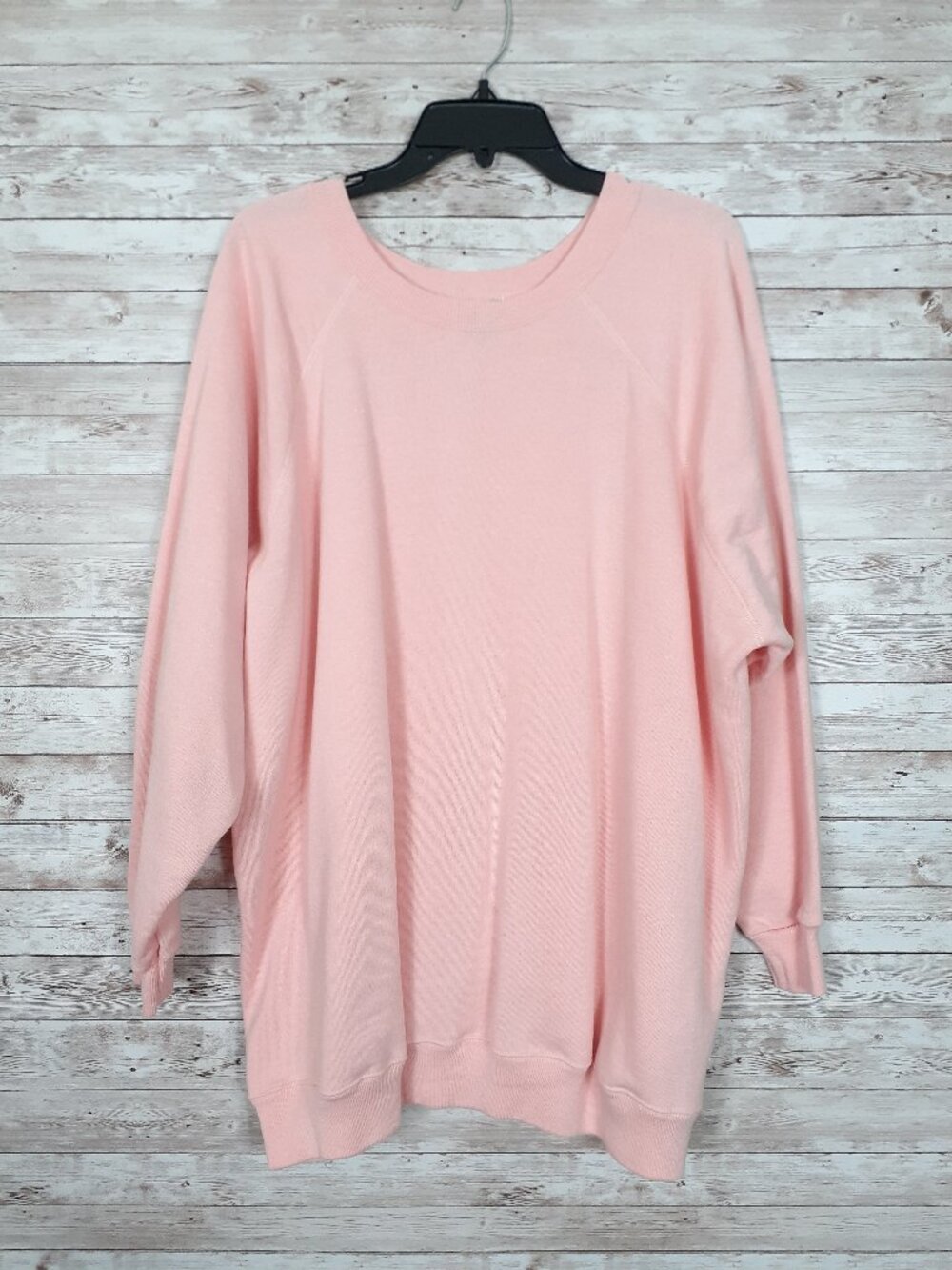 Hanes Her Way Womens Sweatshirt 3X Pullover Long Sleeve Peach 878A